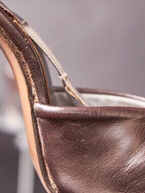 1950s Copper Colored Spring-o-lators Peep Toe Heels
